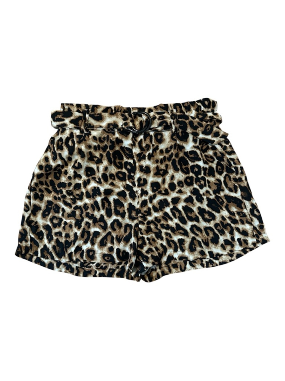Lane Tree Leopard Print Paperbag Waist Shorts Medium animal print mobwife mini